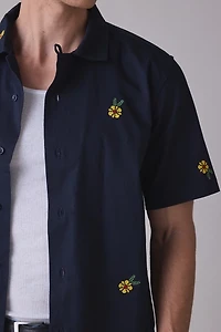 Service Works Cross Stitch Floral Short Sleeve Shirt
