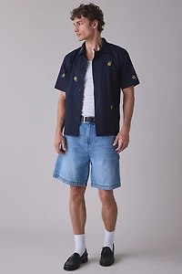 Service Works Cross Stitch Floral Short Sleeve Shirt