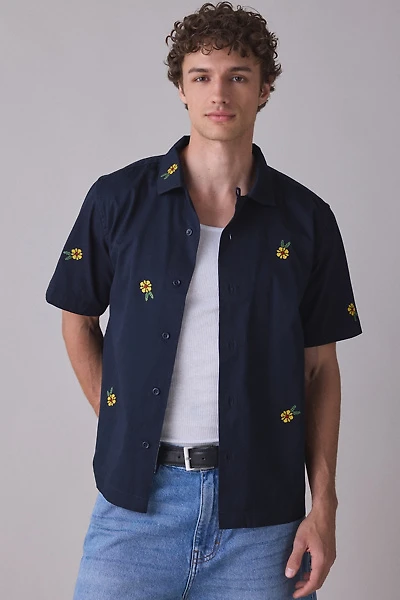 Service Works Cross Stitch Floral Short Sleeve Shirt