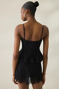 AFRM Ari Lace Peplum Cami Top