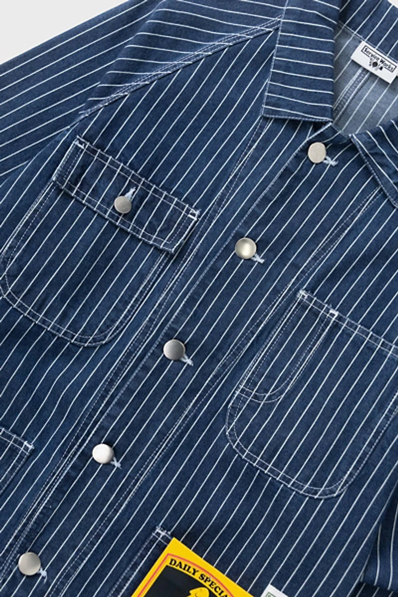 Service Works Pinstripe Denim Coverall Jacket