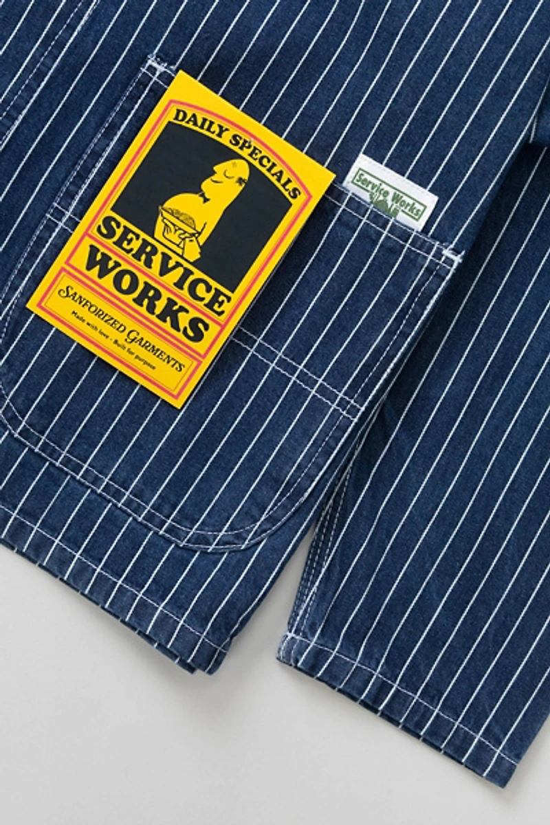 Service Works Pinstripe Denim Coverall Jacket
