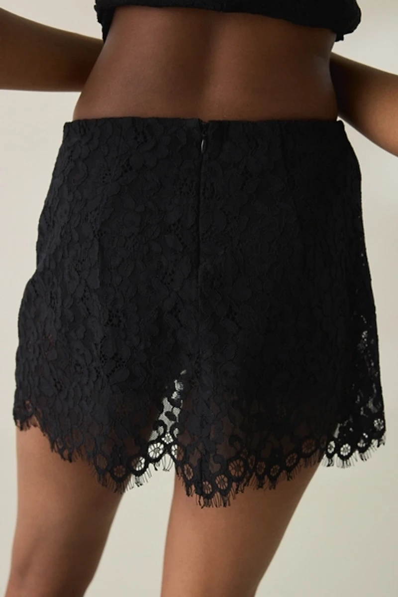AFRM Presley Lace Micro Mini Skirt