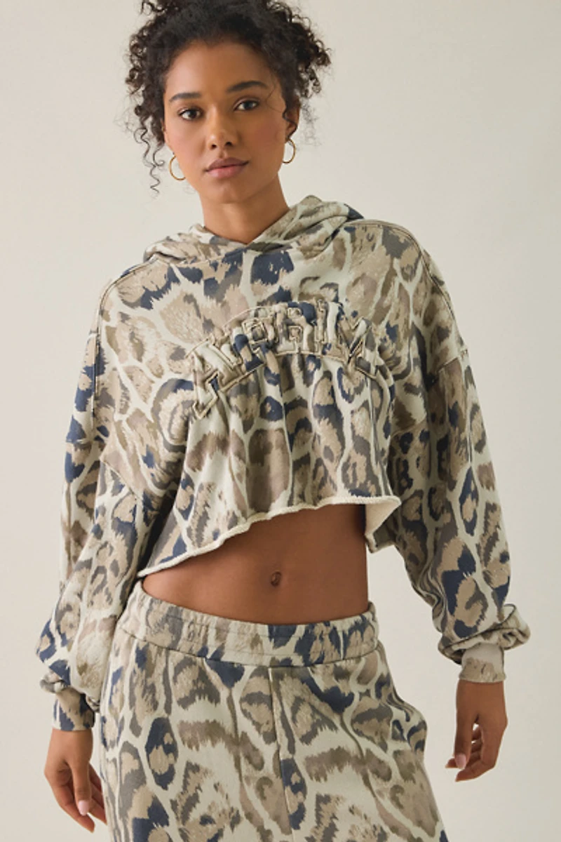 AFRM Darius Cropped French Terry Hoodie Sweatshirt