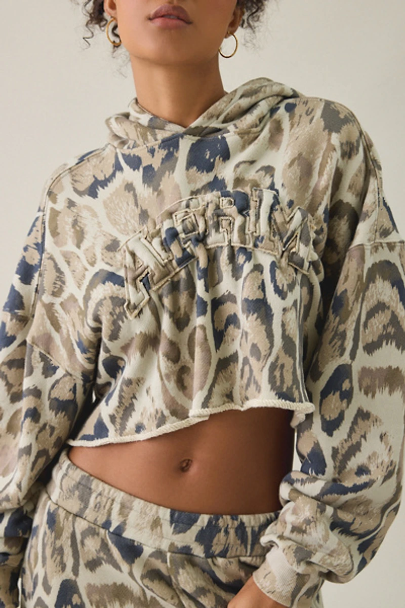AFRM Darius Cropped French Terry Hoodie Sweatshirt