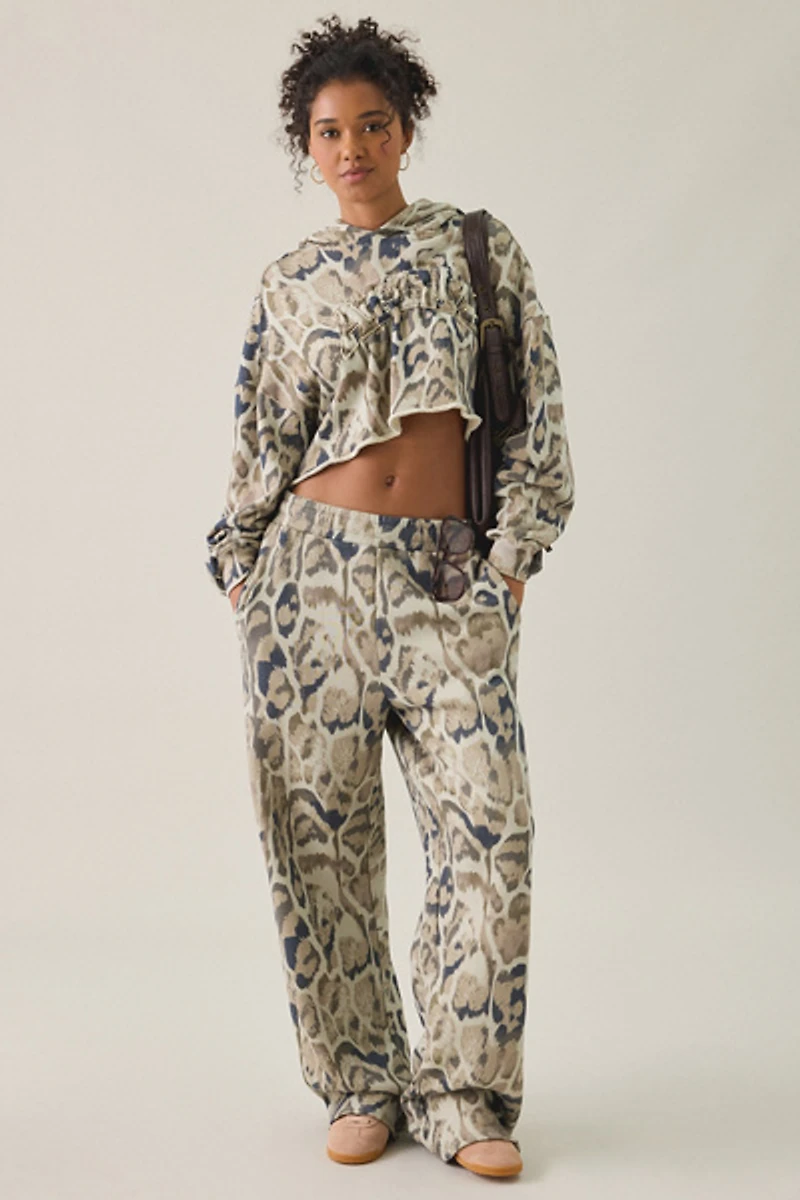 AFRM Darius Cropped French Terry Hoodie Sweatshirt