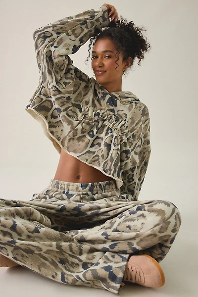AFRM Darius Cropped French Terry Hoodie Sweatshirt