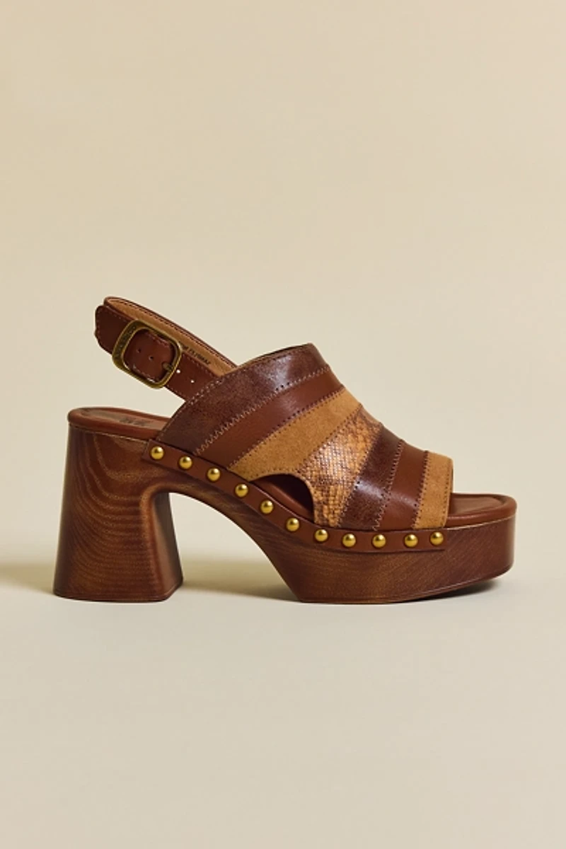 Frye & Co Wylie Patchwork Platform Sandals