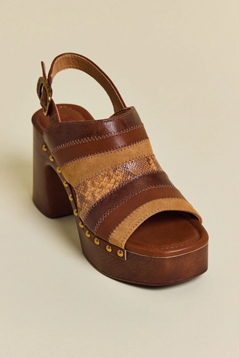 Frye & Co Wylie Patchwork Platform Sandals