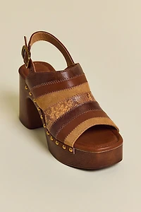 Frye & Co Wylie Patchwork Platform Sandals