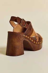 Frye & Co Wylie Patchwork Platform Sandals