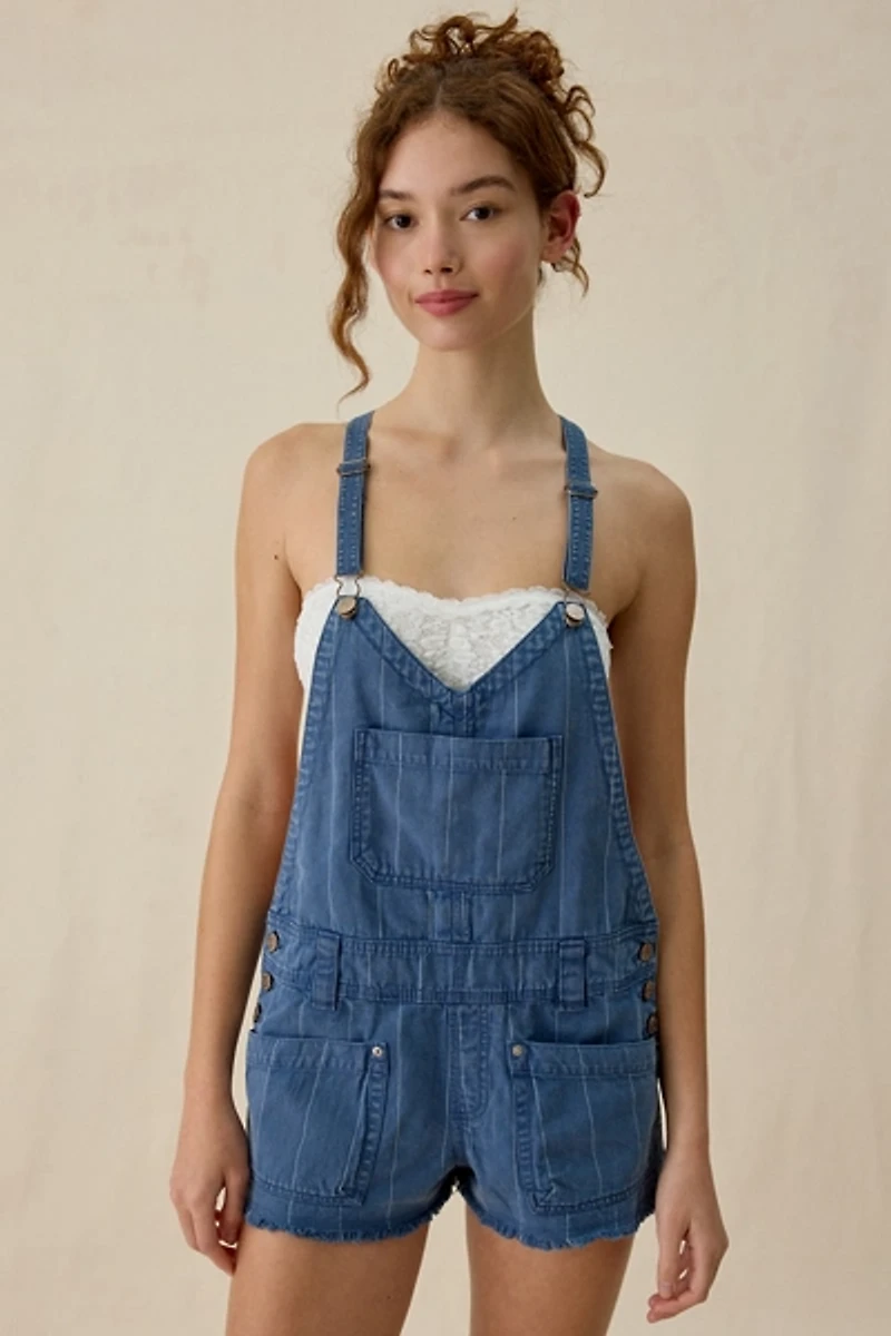 BDG Wildwood Canvas Mini Shortalls