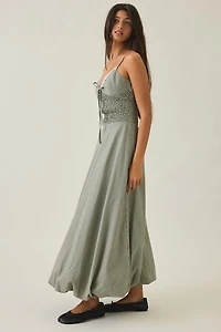 House Of Sunny Gingham Balloon Cami Maxi Dress