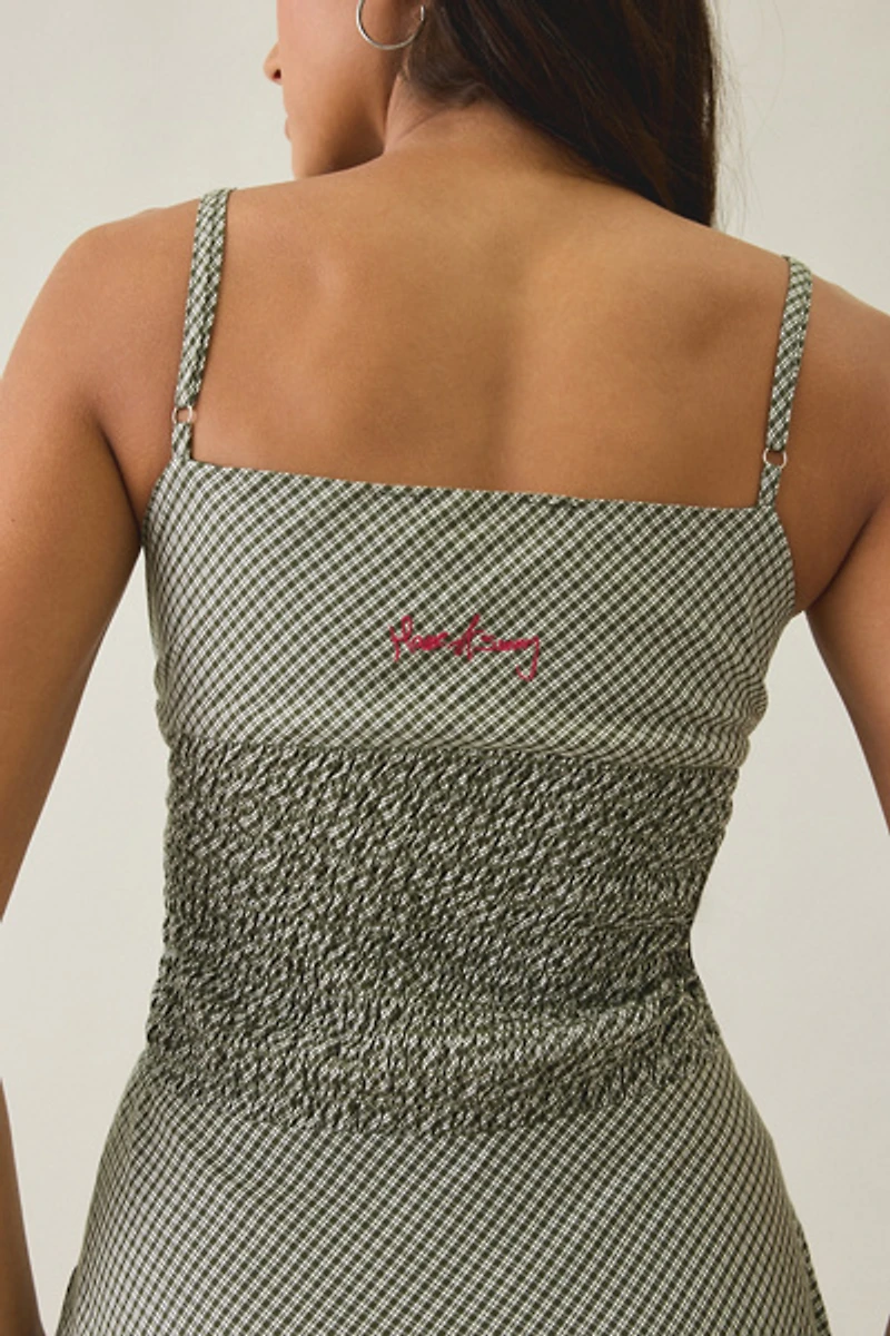 House Of Sunny Gingham Balloon Cami Maxi Dress