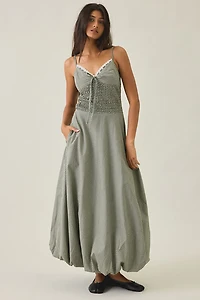 House Of Sunny Gingham Balloon Cami Maxi Dress