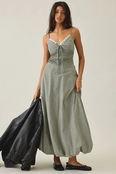 House Of Sunny Gingham Balloon Cami Maxi Dress