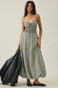 House Of Sunny Gingham Balloon Cami Maxi Dress