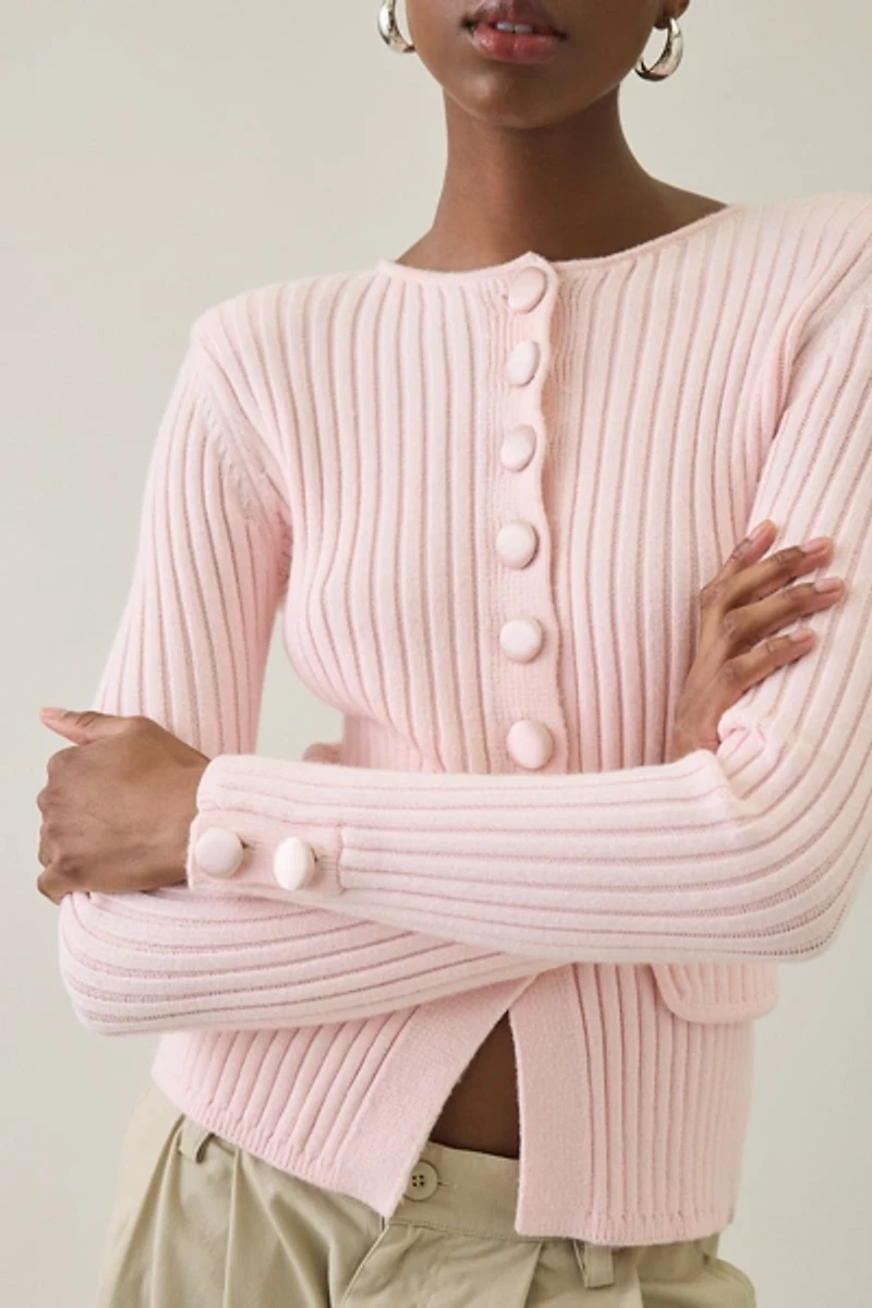House Of Sunny Power Peggy Scarf Detail Cardigan