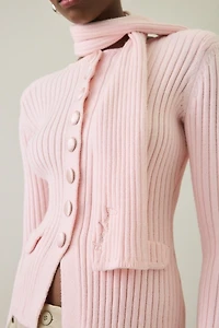 House Of Sunny Power Peggy Scarf Detail Cardigan