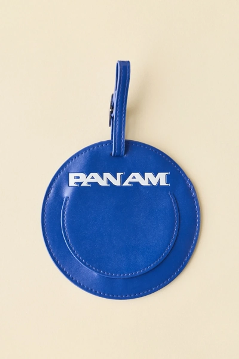 Pan Am Logo Faux Leather Luggage Tag