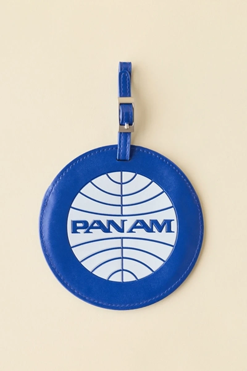 Pan Am Logo Faux Leather Luggage Tag