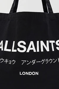 AllSaints Underground Logo Printed Tote Bag