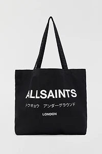 AllSaints Underground Logo Printed Tote Bag
