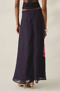 Motel Lurina Desert Flower Chiffon Maxi Skirt