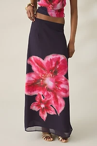 Motel Lurina Desert Flower Chiffon Maxi Skirt