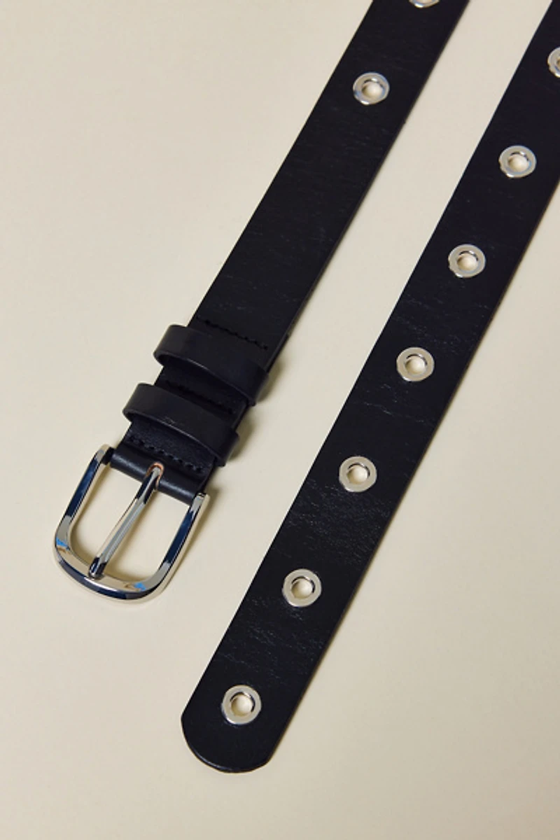 BDG Grommet Studded Leather Belt