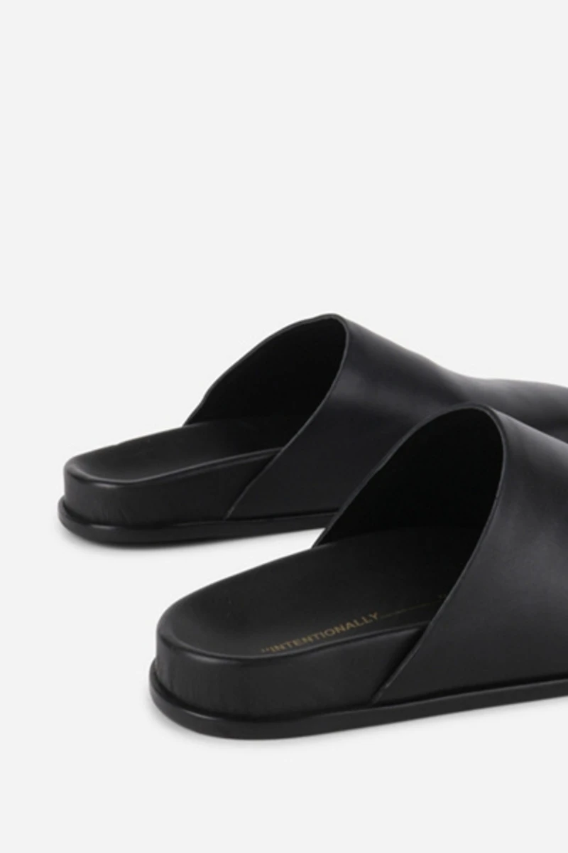 Intentionally Blank Agatha Slip On Natural Sole Mule