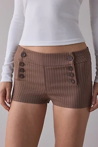 BDG Nautical Button Low-Rise Micro Shorts