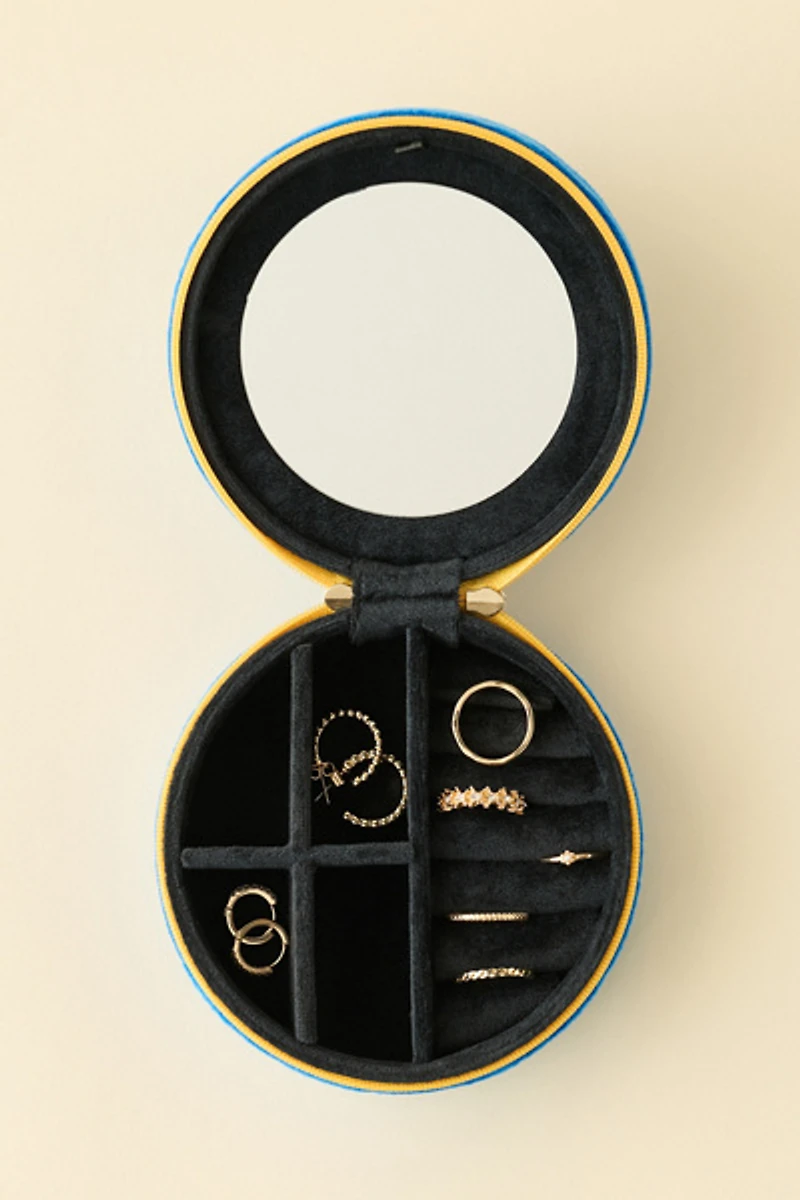 Caviar Embroidered Velvet Jewelry Case