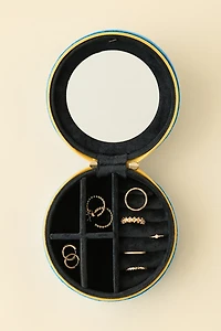 Caviar Embroidered Velvet Jewelry Case