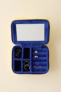 Butter Embroidered Velvet Jewelry Case