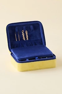 Butter Embroidered Velvet Jewelry Case