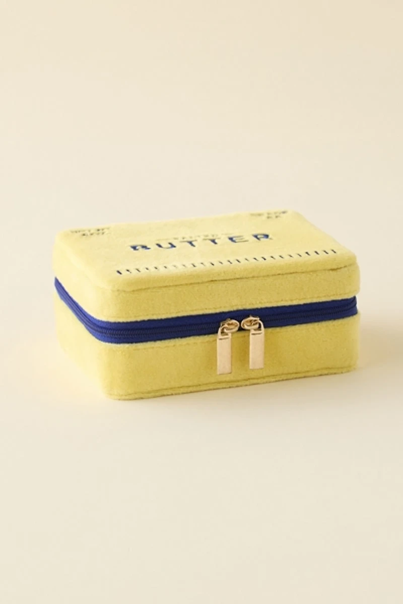 Butter Embroidered Velvet Jewelry Case