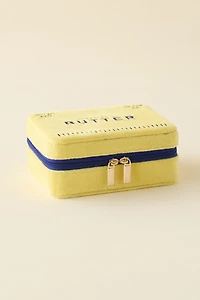 Butter Embroidered Velvet Jewelry Case