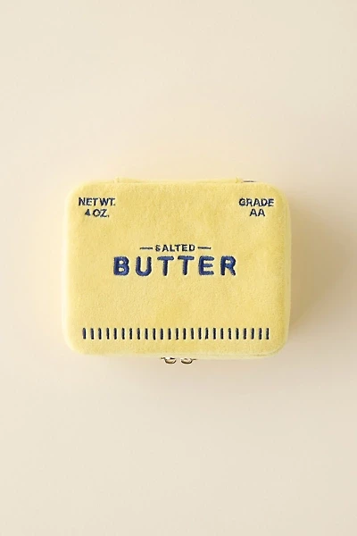 Butter Embroidered Velvet Jewelry Case