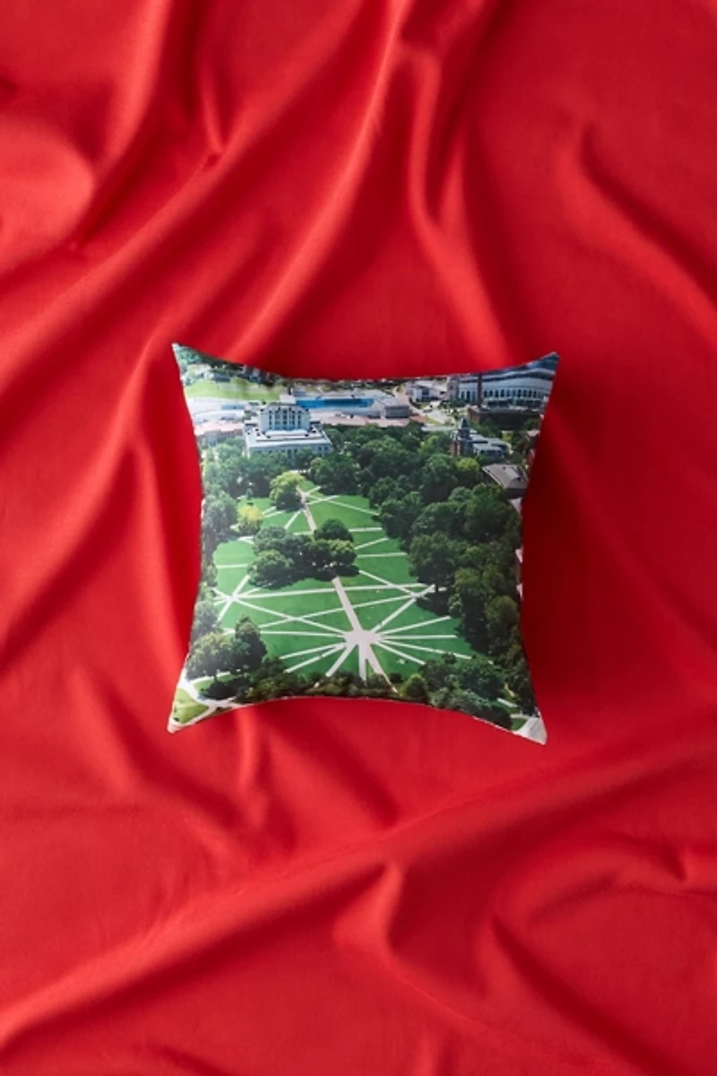 NCAA Campus Crawl Printed Throw Pillow