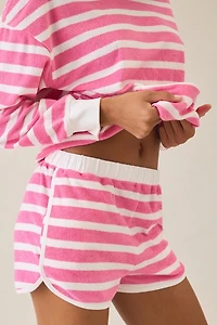 Beach Riot Fia Terry Cloth Mini Shorts