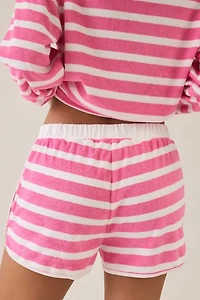Beach Riot Fia Terry Cloth Mini Shorts