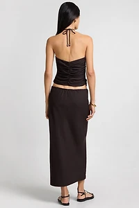 Onia Air Linen Midi Skirt