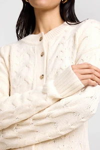 Onia Fitted Cable Knit Cardigan