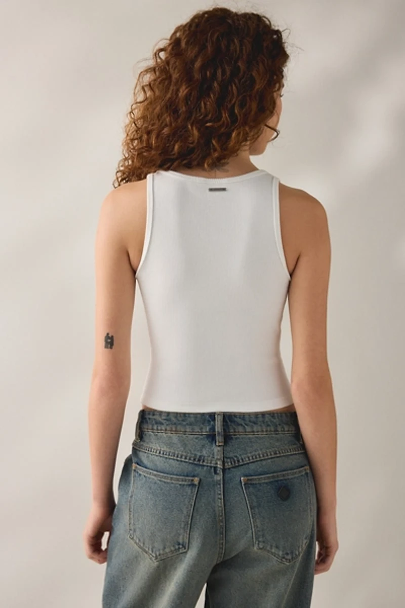 Abrand Engineered Zip-Front Corset Cami
