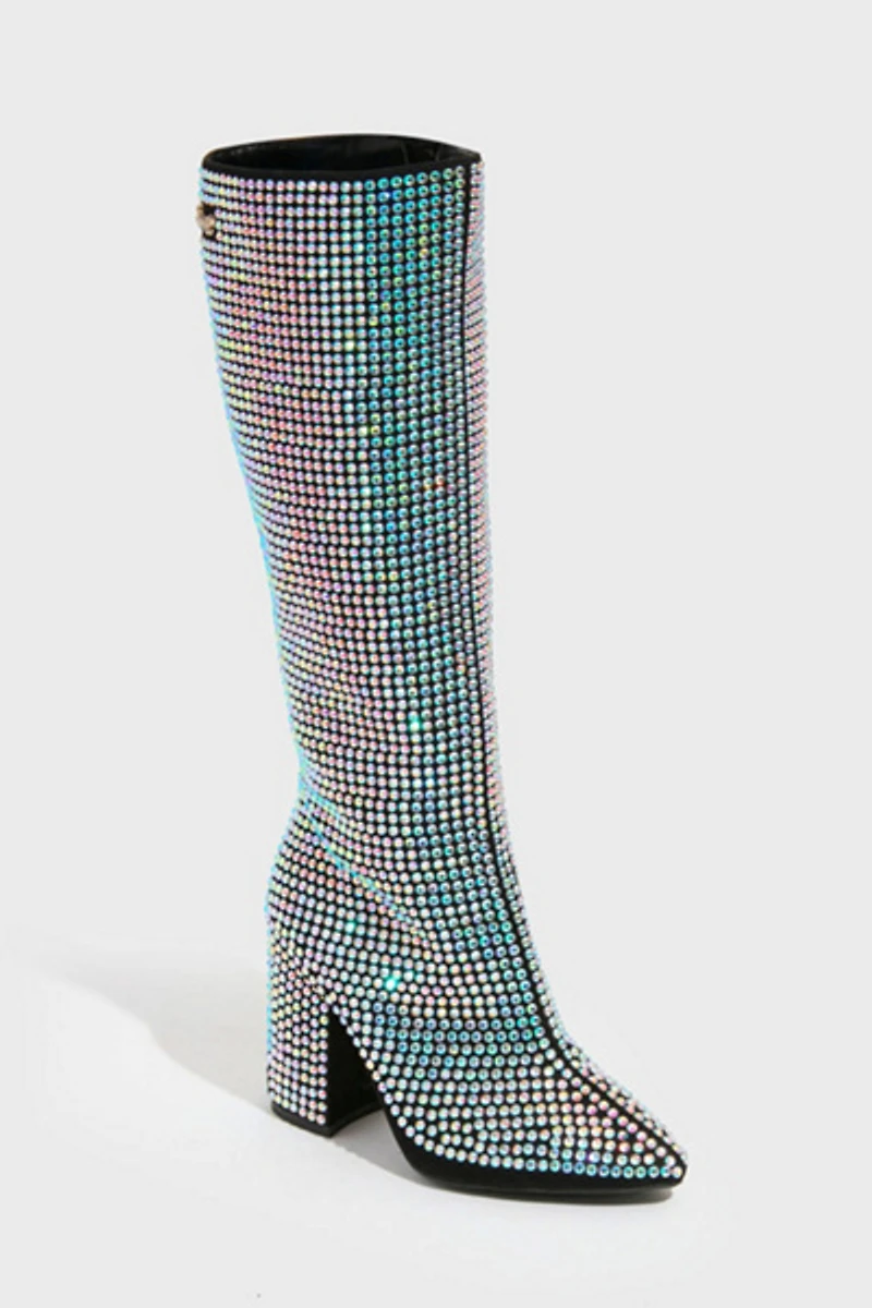 Sparkl Rhinestone Heeled Boot