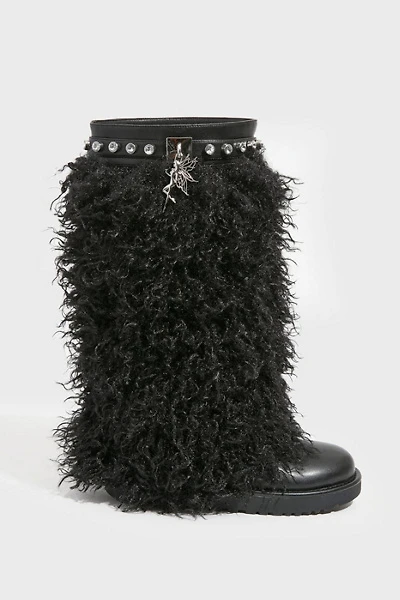 Sparkl Faux Fur Combat Boot