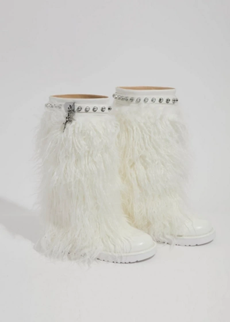 Sparkl Faux Fur Combat Boot