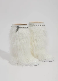 Sparkl Faux Fur Combat Boot
