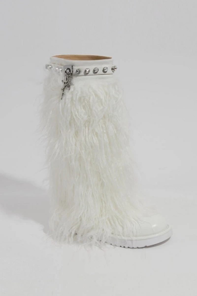 Sparkl Faux Fur Combat Boot